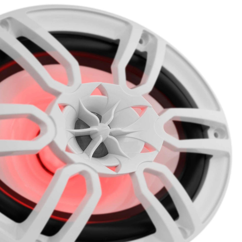DS18 DS-NXL-69/WH HYDRO 6X9 Inch 2-Way Marine Speakers W/ Integrated RGB LED Lights 375 Watts White DS18