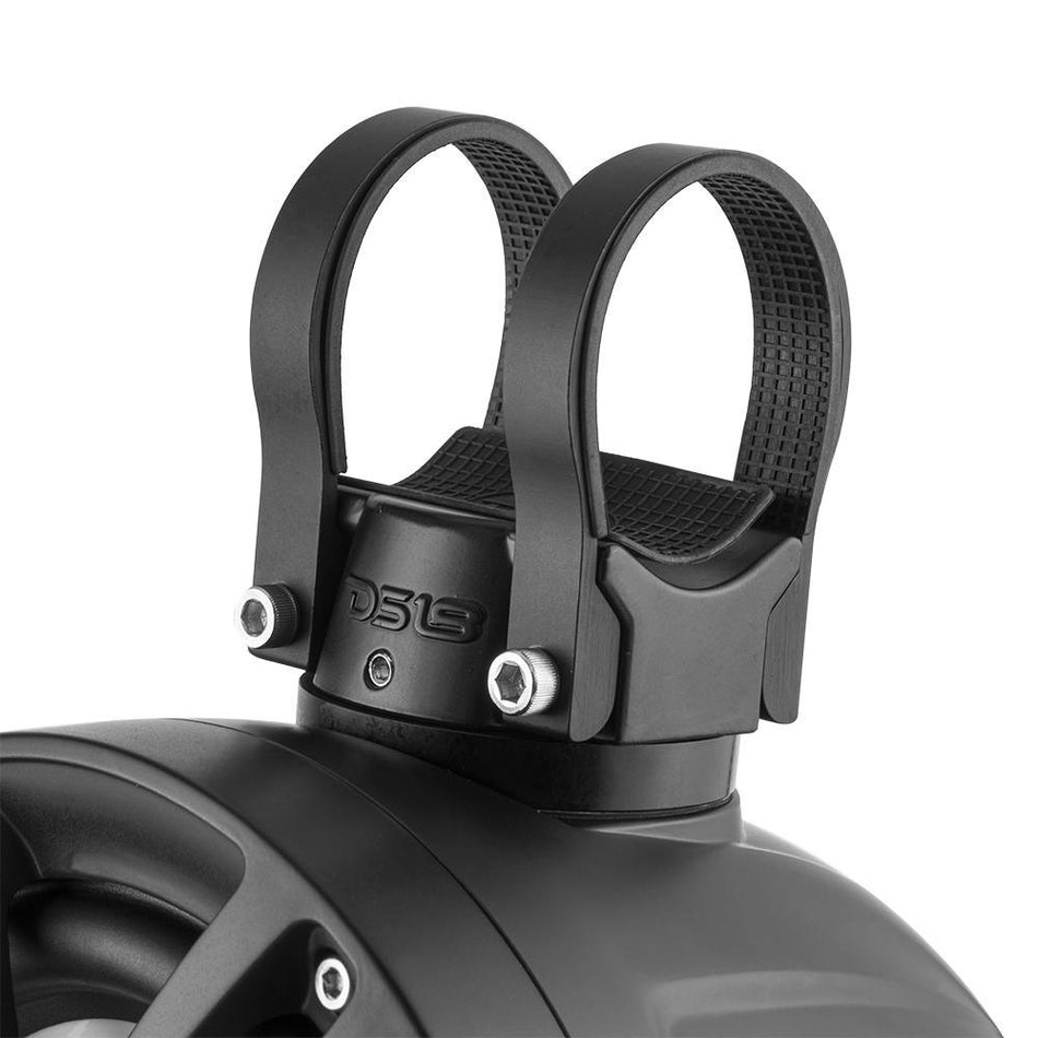 DS18 DS-NXL-PS6BK HYDRO 6.5 Inch Short Marine Towers W/ Flat and Pole Mount RGB LED Lights 300 Watts Black DS18