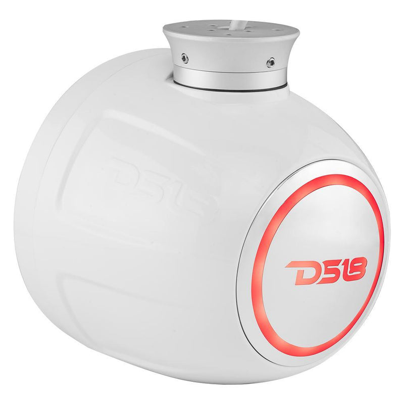 DS18 DS-NXL-PS6W HYDRO 6.5 Inch Short Marine Towers W/ Flat and Pole Mount RGB LED Lights 300 Watts White DS18