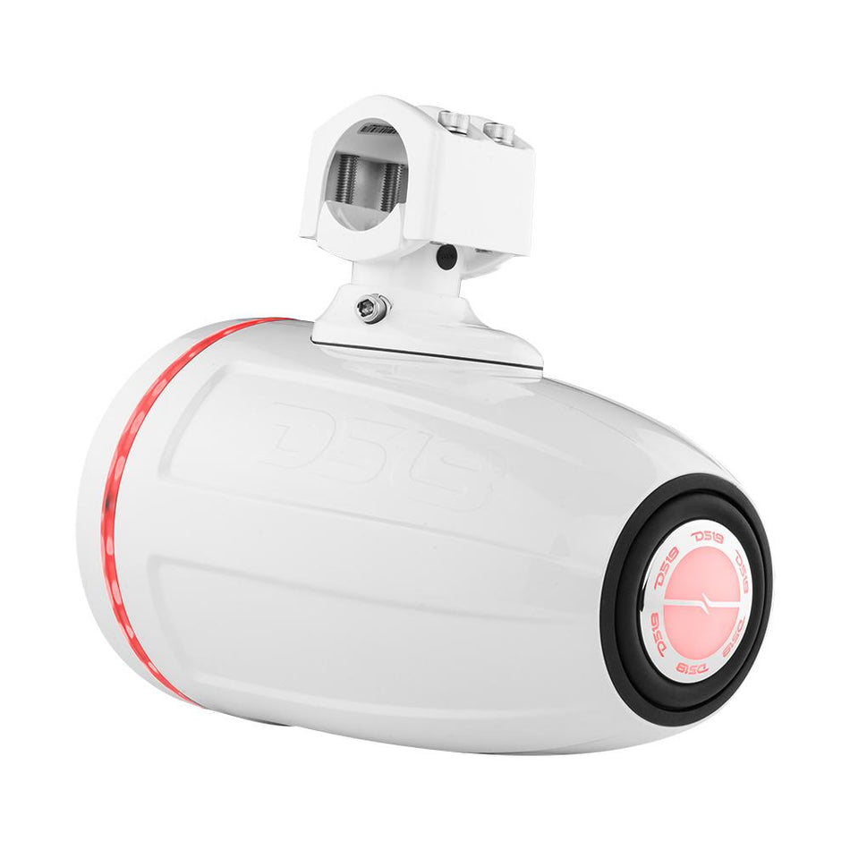 DS18 DS-NXL-X6TPNEO/WH HYDRO 6.5 Inch Neodymium Marine Towers W/ Built-in Passive Radiator 1 Inch Driver and RGB LED Light 450 Watts White DS18