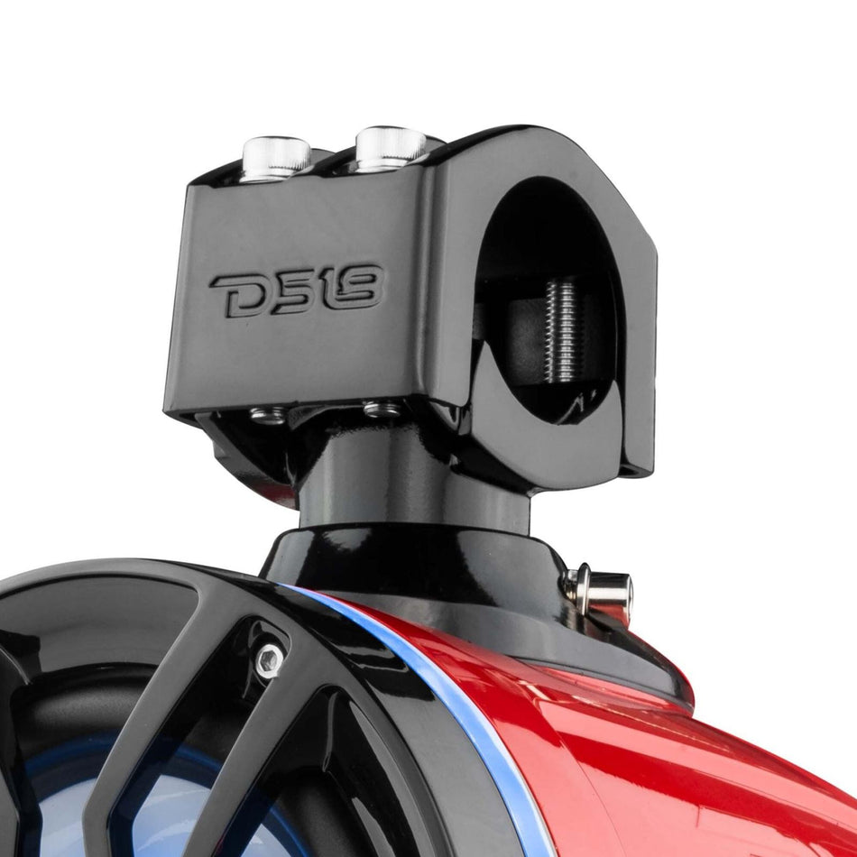 DS18 DS-NXL-X6TP/RD HYDRO 6.5 Inch Marine Towers W/ Integrated RGB LED Lights 300 Watts Red DS18
