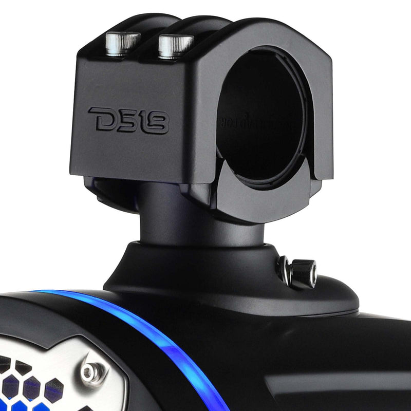 DS18 DS-NXL-X8TPNEO/BK HYDRO 8 Inch Neodymium Marine Towers W/ Built-in Passive Radiator 1 Inch Driver and RGB LED Light 550 Watts Black DS18