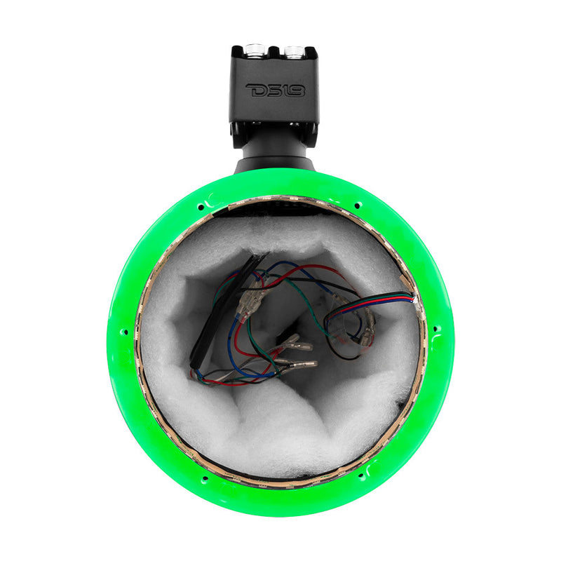 DS18 DS-NXL-X8TP/BK.NS HYDRO 8 Inch Marine Tower W/ Integrated RGB LED Lights No Speakers Black DS18