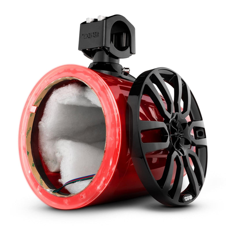 DS18 DS-NXL-X8TP/RD.NS HYDRO 8 Inch Marine Tower W/ Integrated RGB LED Lights No Speakers Red DS18