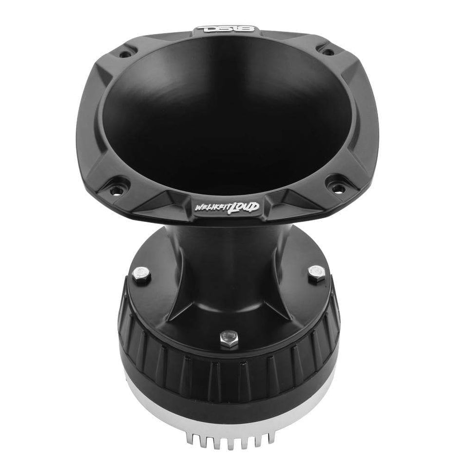 DS18 DS-PRO-DKH1X PRO-D1 2 Inch Bolt On Throat Compression Driver W/ Spacer 2 Inch Titanium Voice Coil and PRO-HA102/BK Horn 640 Watts 8-ohm DS18