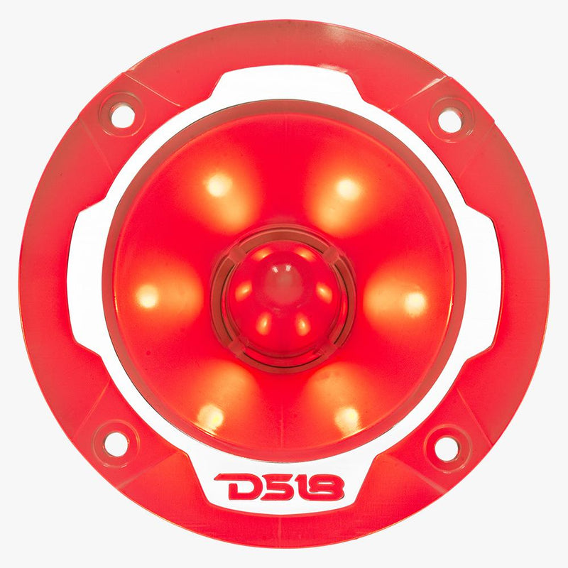 DS18 DS-PRO-TW2L PRO 1 Inch VC Aluminum Super Bullet Tweeter W/ RGB LED Lights 240 Watts 4-Ohm DS18