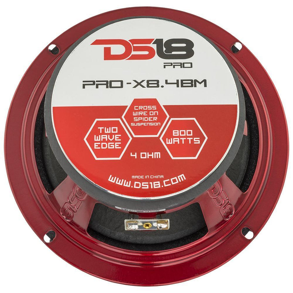 DS18 DS-PRO-X8.4BM PRO-X 8 Inch Mid-Range Loudspeaker W/ Bullet 550 Watts 4-Ohm DS18