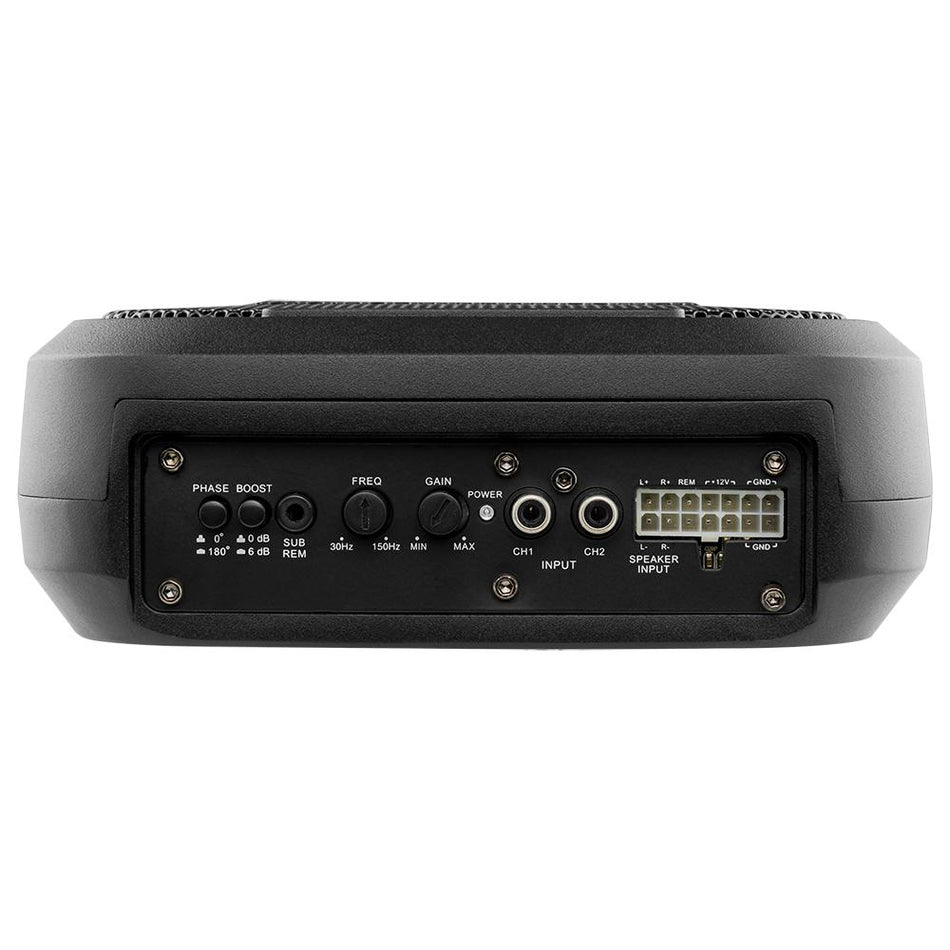 DS18 DS-SQBASSX2 7x9 UnderSeat Amplified Subwoofer W/ a 4x6 Radiator 150 Watts DS18