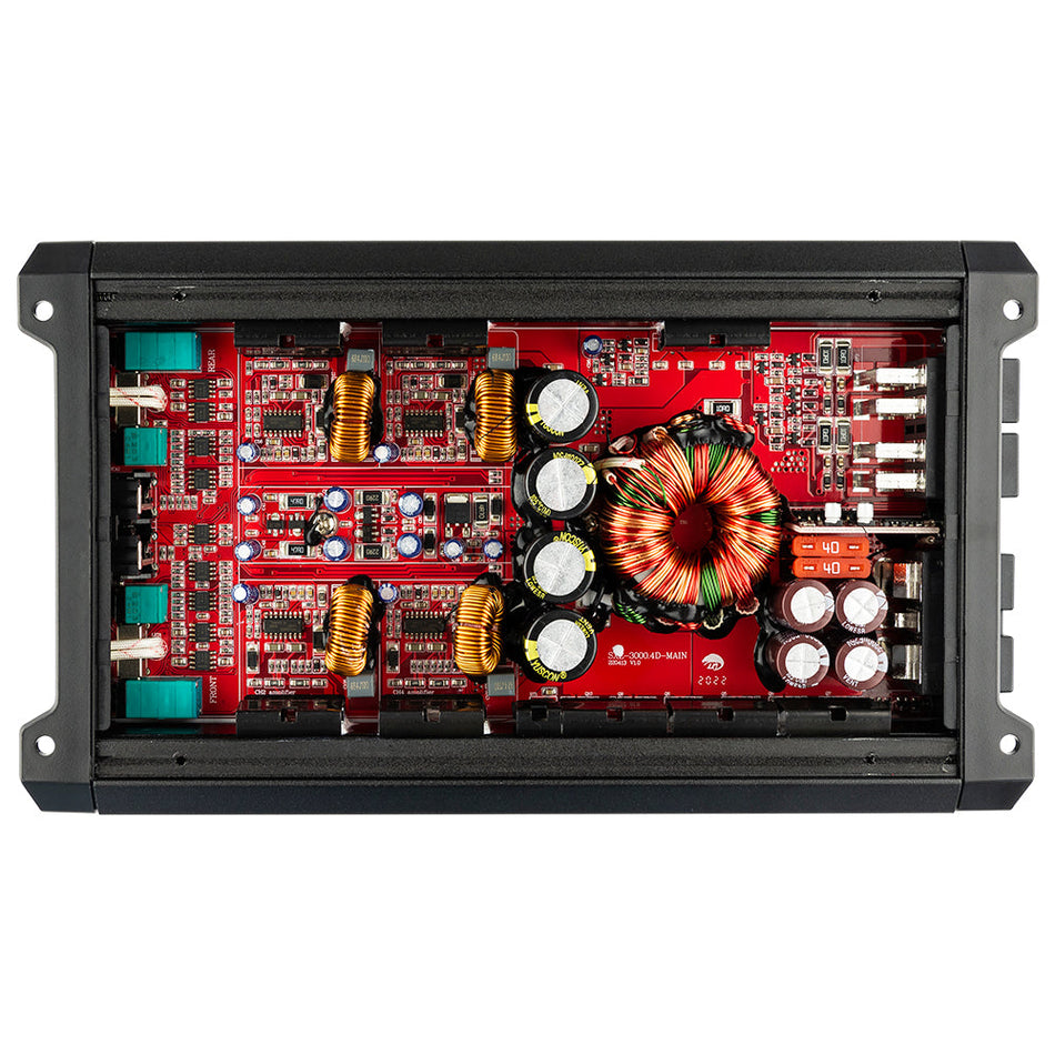 DS18 DS-SXE-3000.4D/BK Full-Range Class D 4-Channel Amplifier 3000 Watts Black DS18
