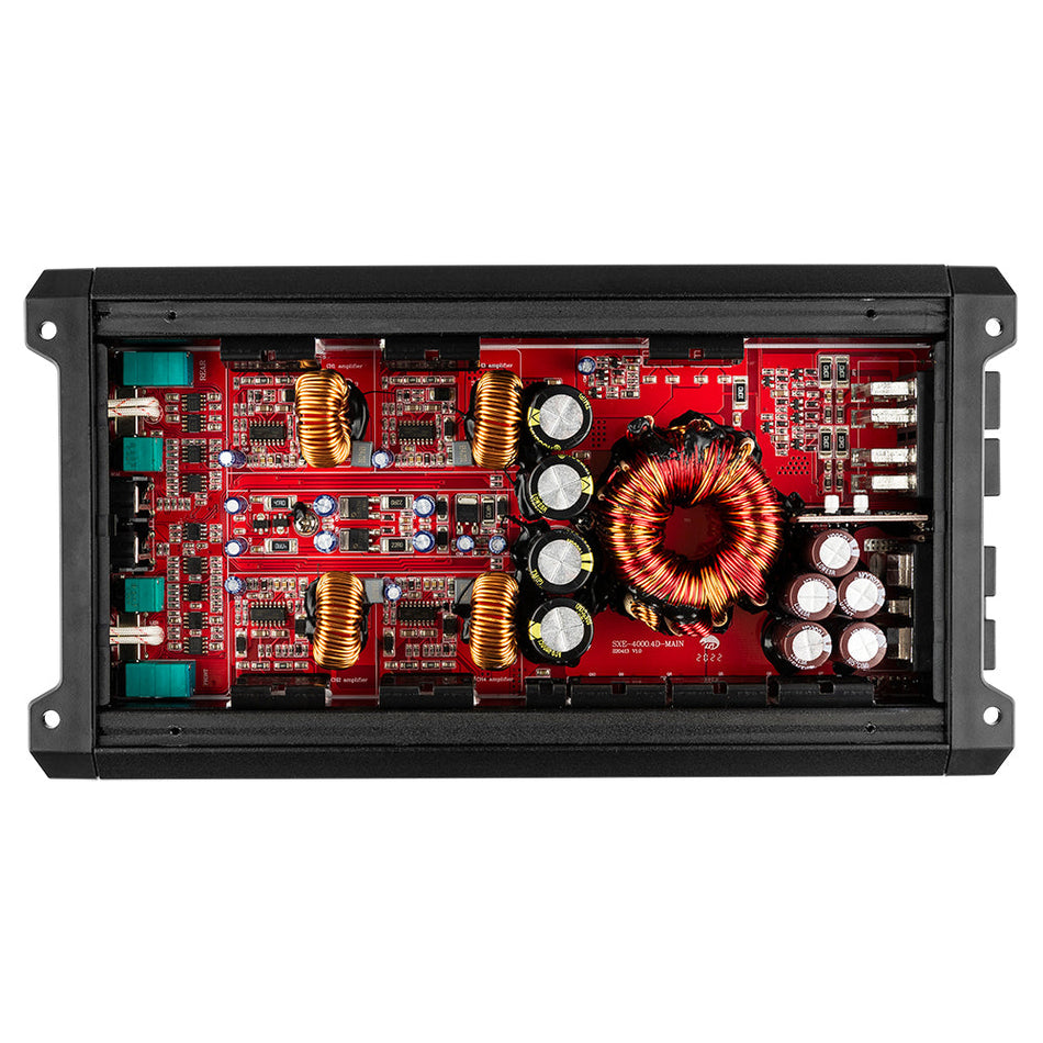 DS18 DS-SXE-4000.4D/BK Full-Range Class D 4-Channel Amplifier 4000 Watts Black DS18