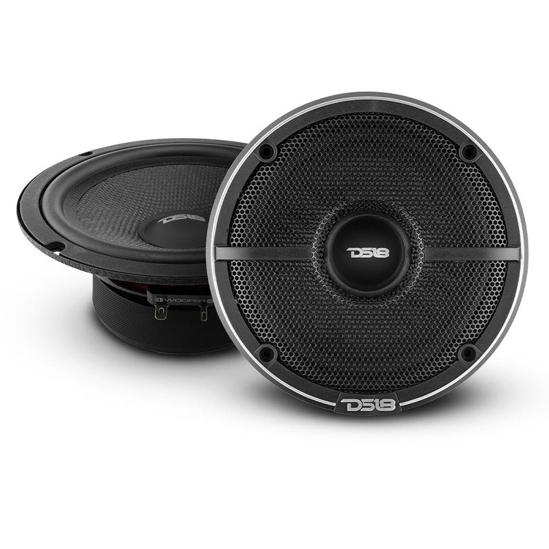 DS18 DS-ZXI-62C ELITE 6.5 Inch 2- Way Component Speaker System with Kevlar Cone 100 Watts 4-Ohm DS18