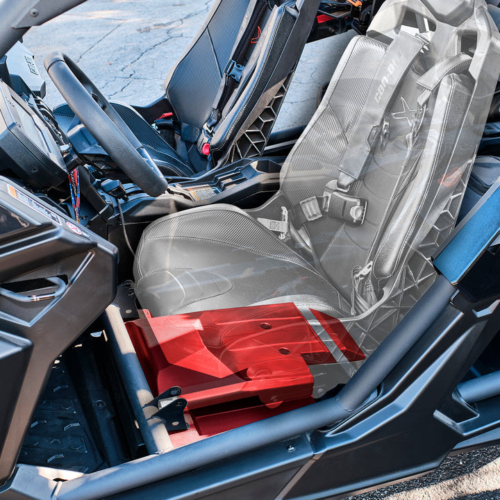 DS18 DS-CA-X3BASS/D Can-am Maverick X3 12" Under Seat Subwoofer Enclosure Driver Side - PSW12.4D Shallow Water Resistant Subwoofer Included