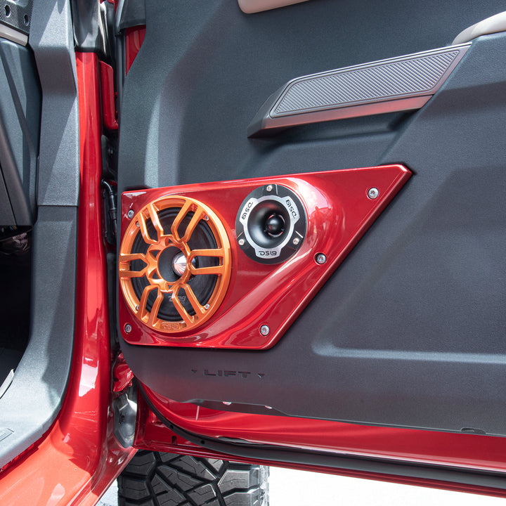 DS18 DS-BRO-FD-LR Ford Bronco 6th Gen Front Doors 6.5" Speaker and 3.8" Tweeter Panels