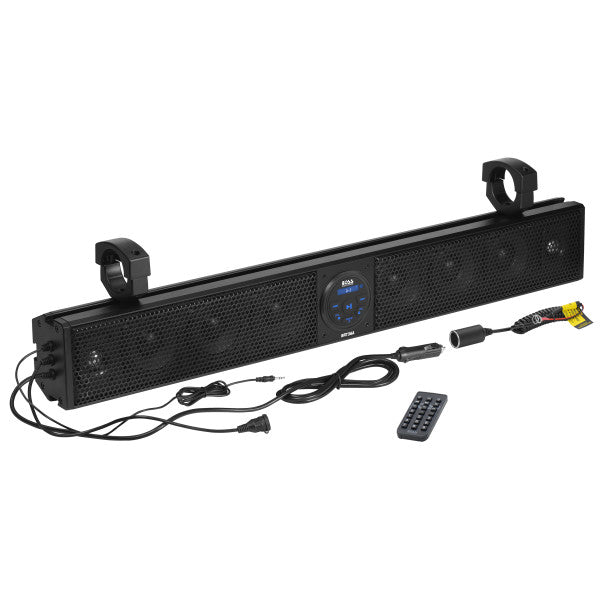 Boss Audio BOSS-BRT36A BOSS Audio Systems BRT36A ATV UTV Sound Bar System - 36 Inches Wide, IPX5 Rated Weatherproof, Bluetooth, Amplified, 4-inch Speakers, 1 Inch Tweeters, USB Port, Easy Installation for 12 Volt Vehicles