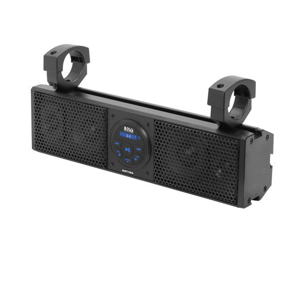 Boss Audio BOSS-BRT18A BOSS Audio Systems BRT18A ATV UTV Sound Bar System - 18 Inches Wide, IPX5 Rated Weatherproof, Bluetooth, USB, Amplified, 4-inch Speakers, 1 Inch Tweeters, Easy Installation for 12 Volt Vehicles